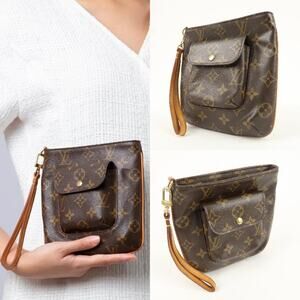 💎✨STUNNING✨💎AUTHENTIC Monogram Clutch Bag Brown